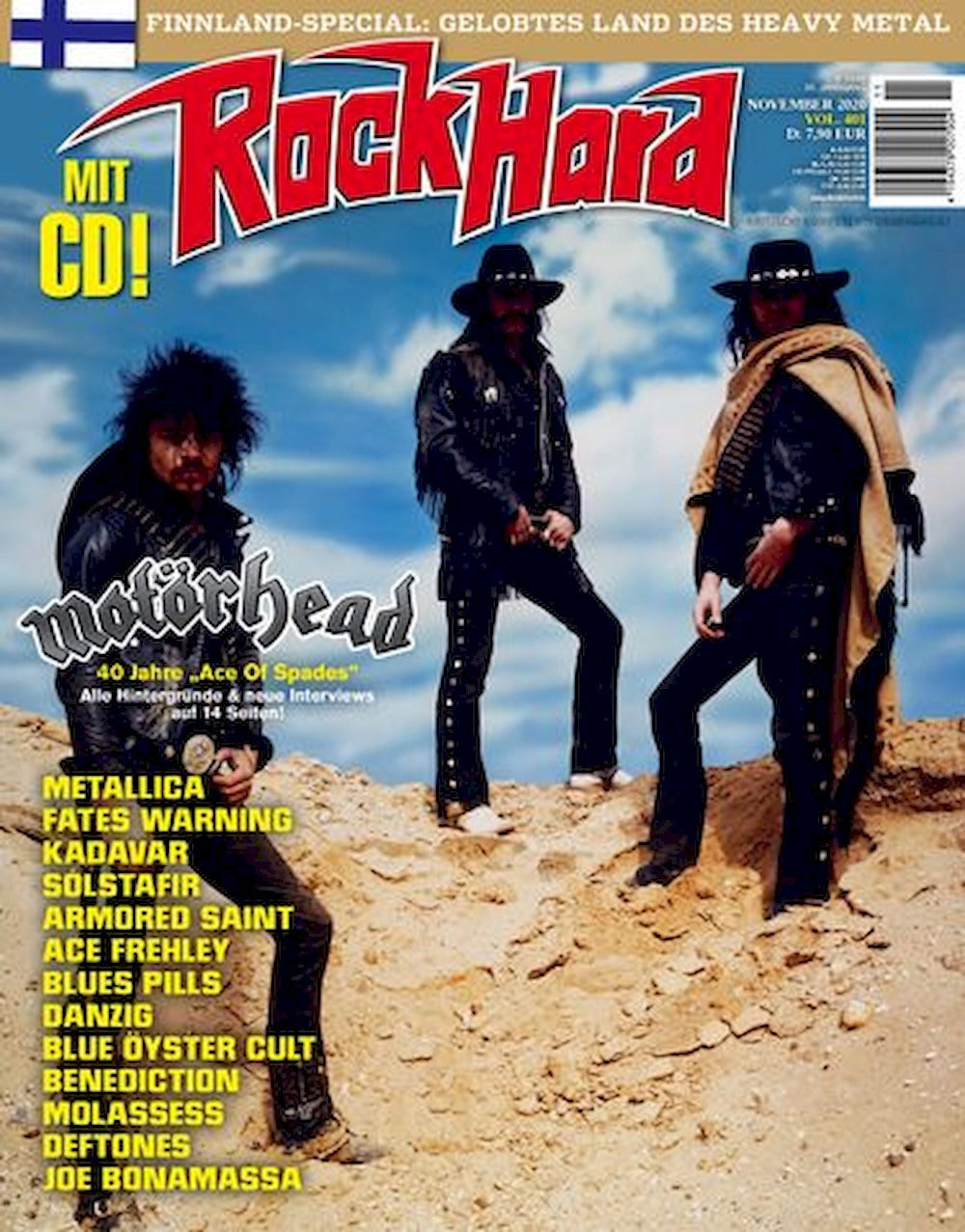 Rock Hard Magazin Deutschland 2020 #401 Motörhead Metallica Fates Warning Kadavar