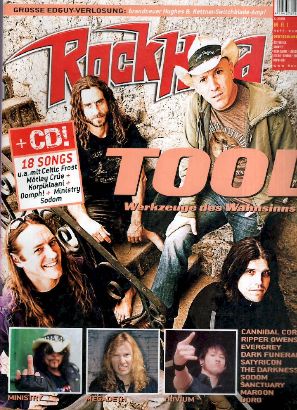 Rock Hard Magazin Deutschland 2006-05 Tool Ministry Megadeth Trivium Ripper Owens