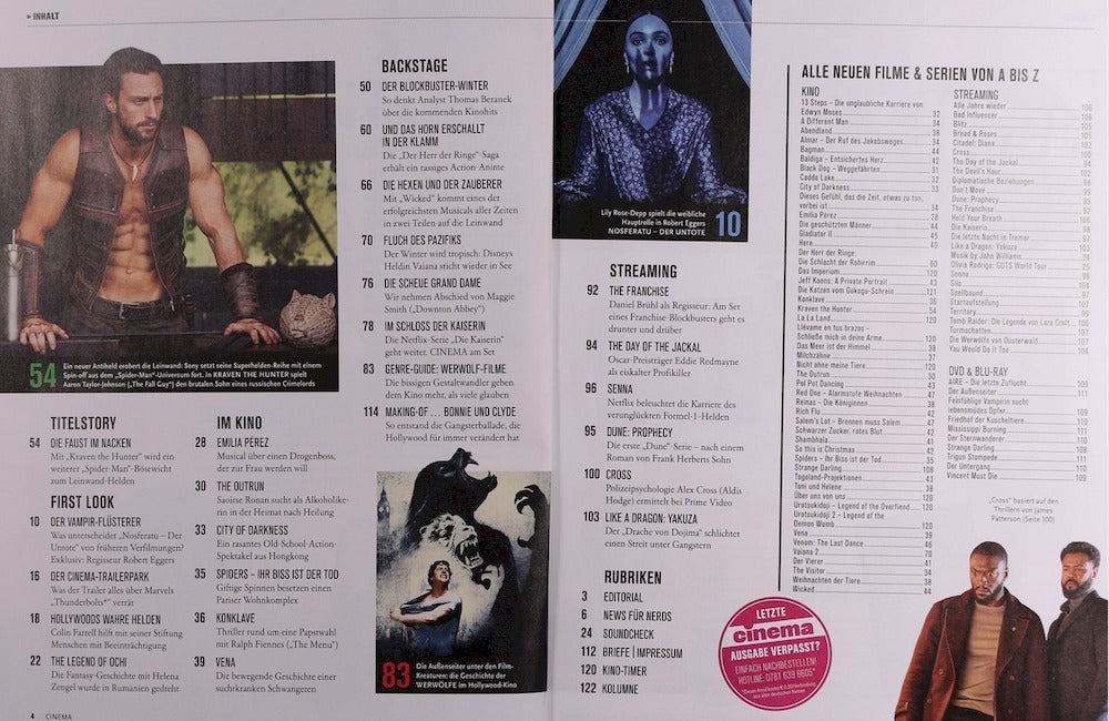 Cinema Magazin Deutschland 2024-12 Aaron Taylor-Johnson King Kraven