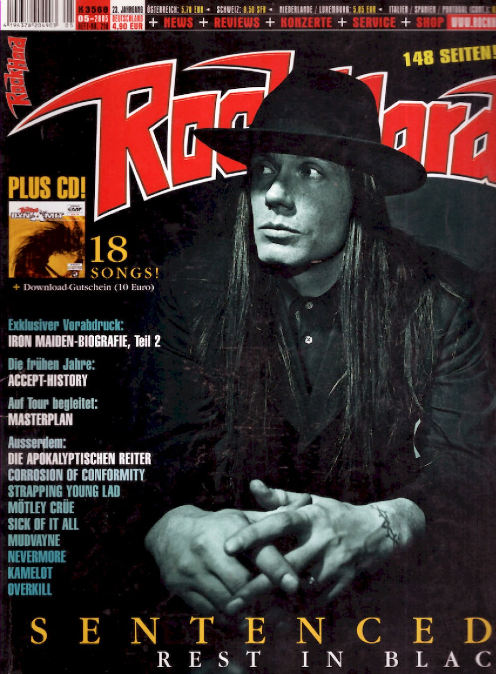 Rock Hard Tijdschrift Duitsland 2005-05 – Sentenced Iron Maiden Accept Apokalyptische Reiter – Originele uitgave