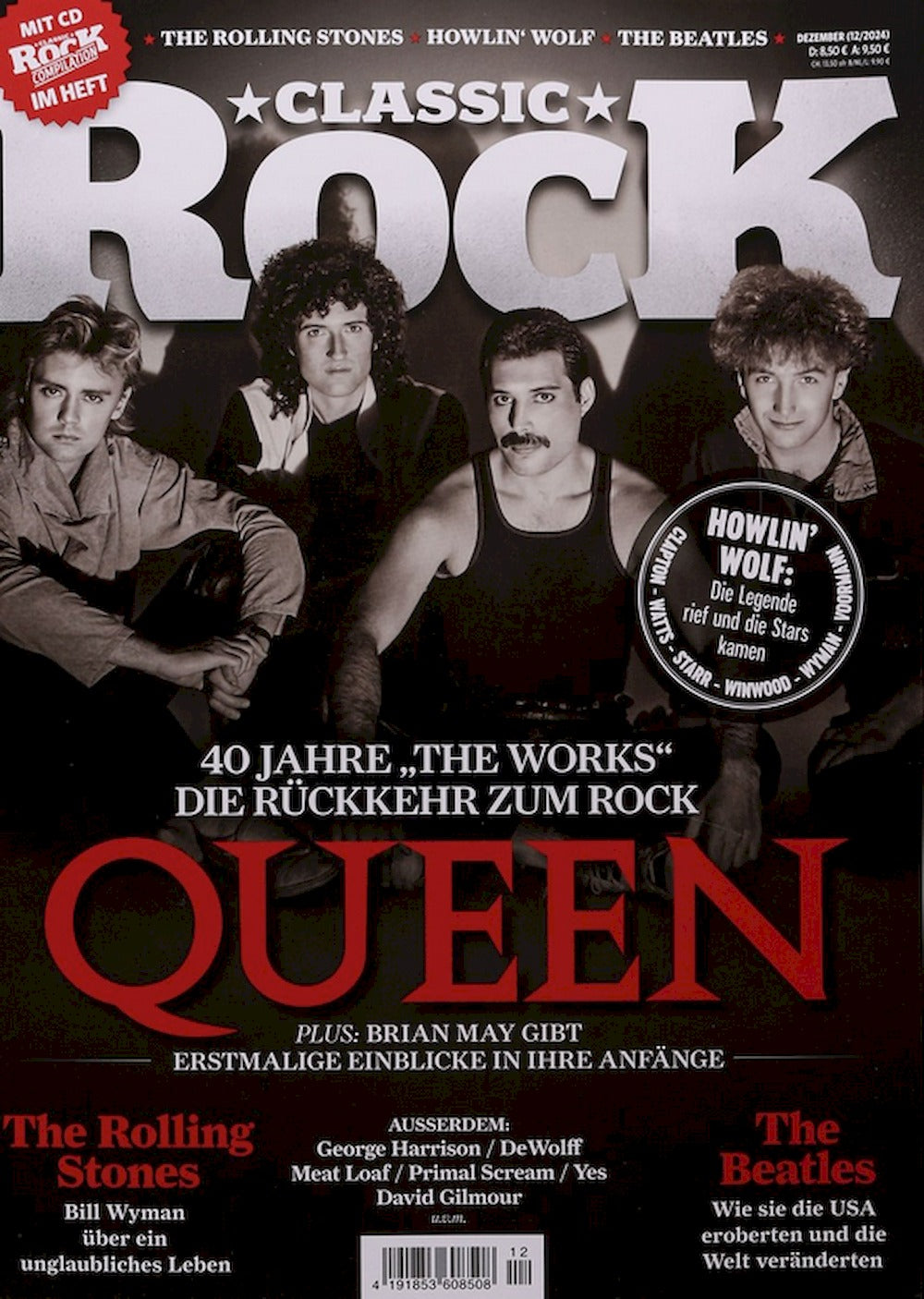 Classic Rock Magazin Deutschland 2024-12 Queen Brian May Rolling Stone Beatles #135