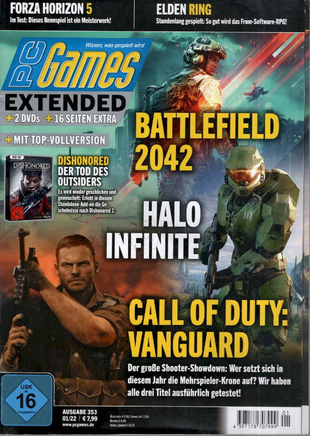 PC Games Extended Magazin Deutschland 2022-01 Battlefield 2042 Halo Infinite Call Of Duty #353