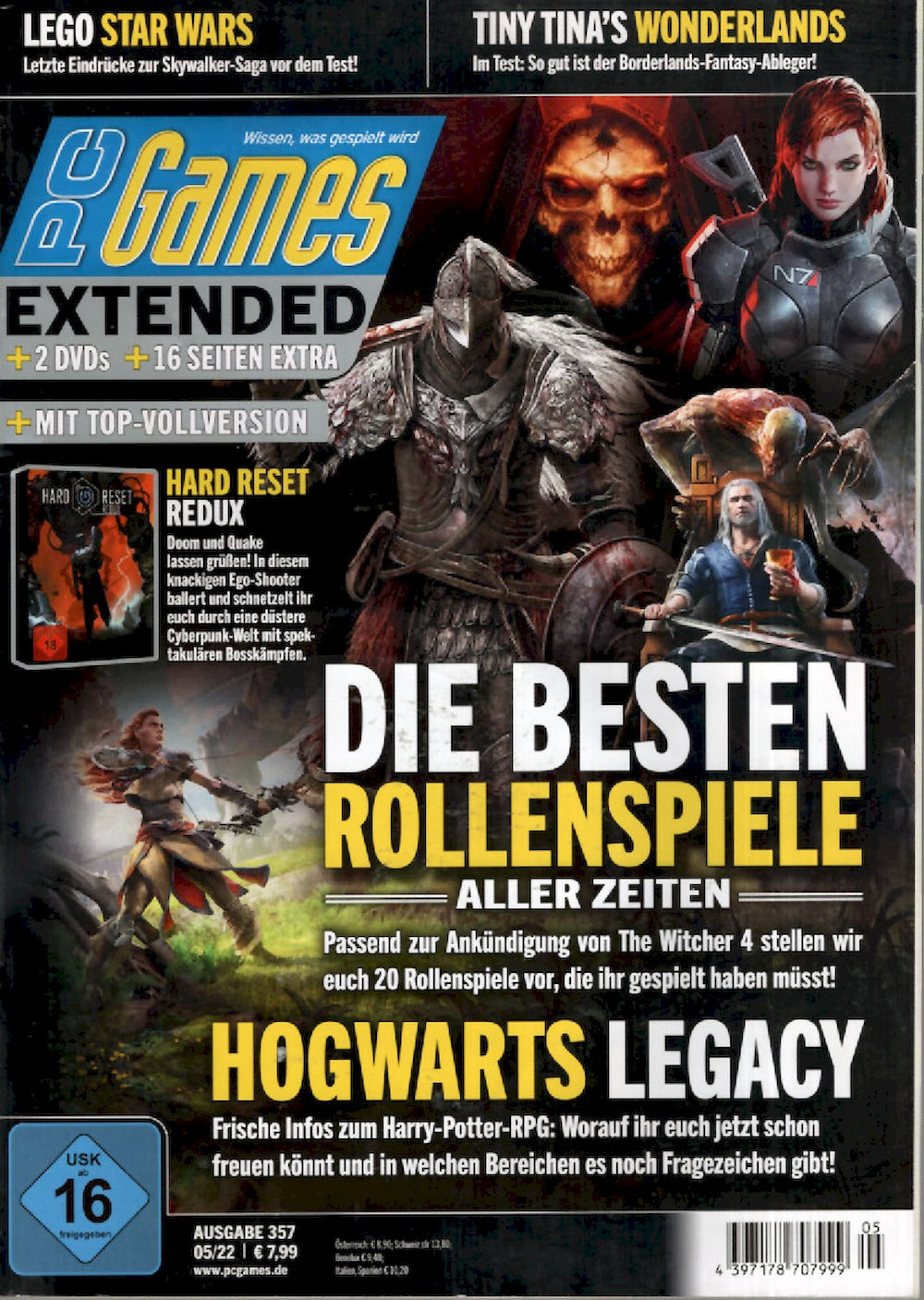 PC Games Extended Magazin Deutschland 2022-05 Hogwarts Legacy Hard Reset Redux #357