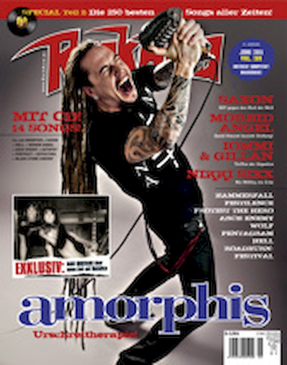Rock Hard Magazin Deutschland 2011-06 Amorphis Saxon David Mustaine Morbid Angel #289