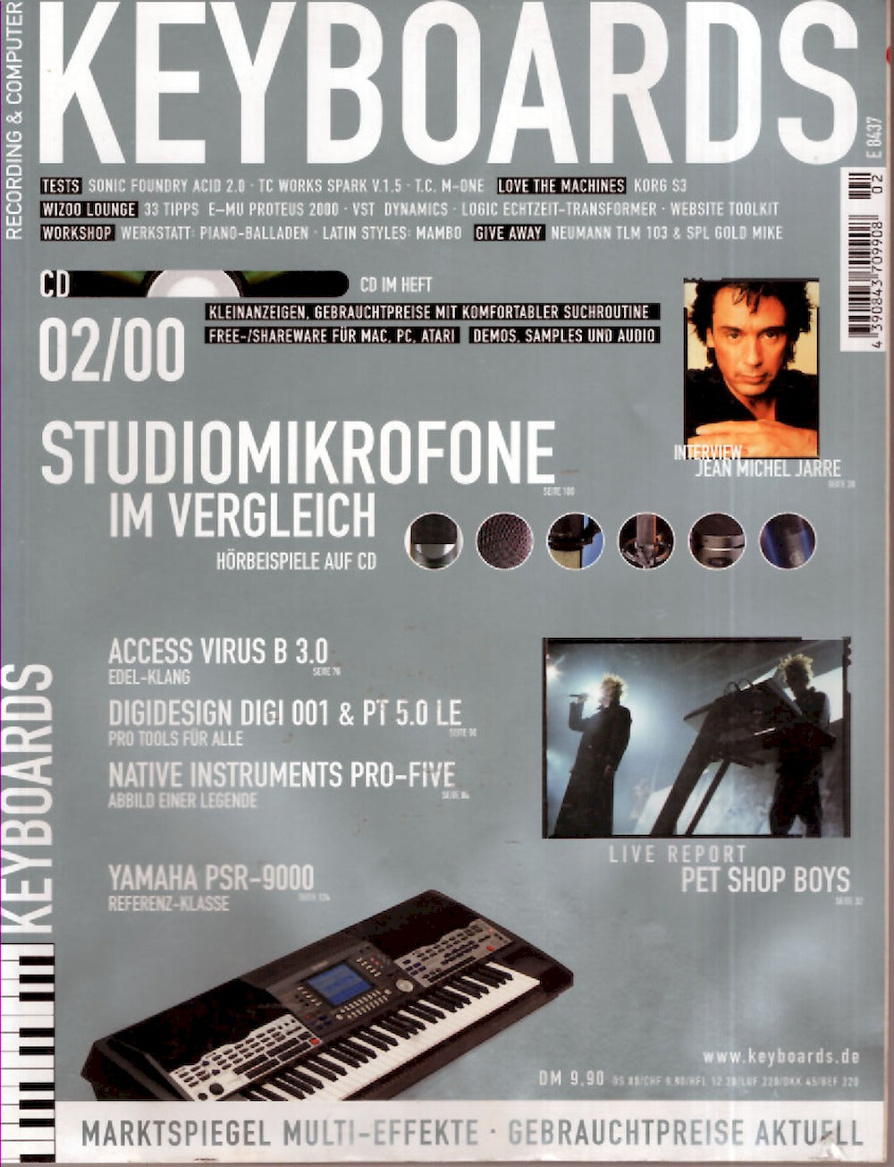 Keyboards Magazin Deutschland 2000-02 Jean Michel Jarre Pet Shop Boys