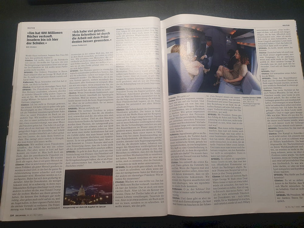 Der Spiegel Magazin Deutschland 2021-31 Bill Clinton Patterson Daniel Donskoy M. Night Shyamalan