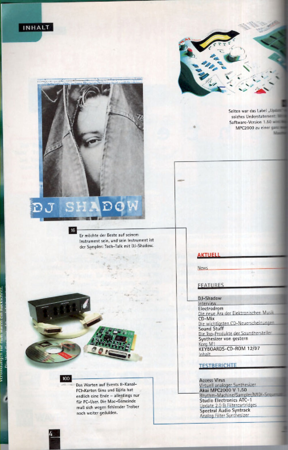 Keyboards Magazin Deutschland 1997-12 DJ Shadow