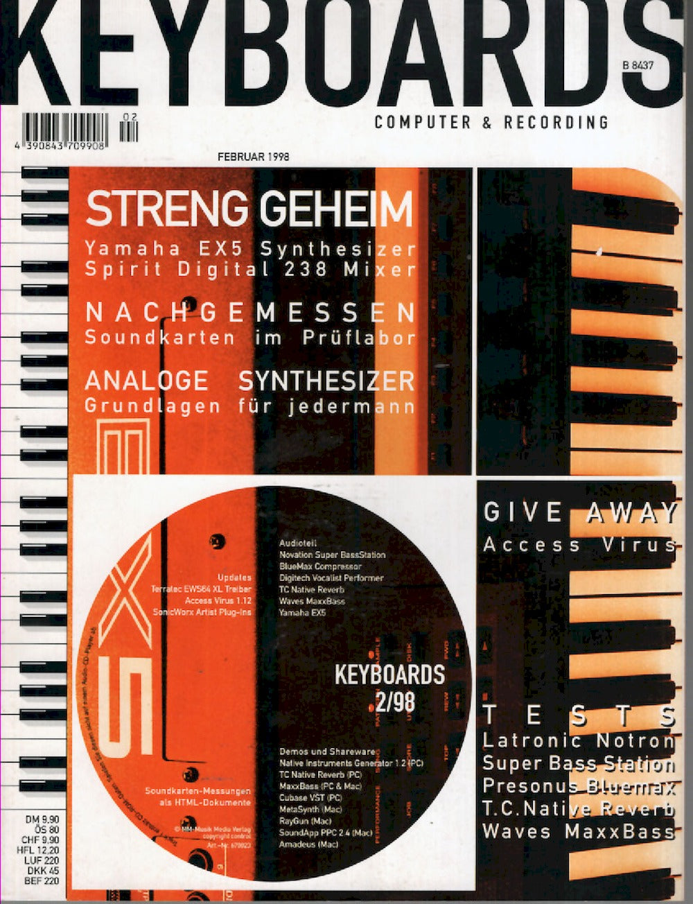 Keyboards Magazin Deutschland 1998-02 Björk