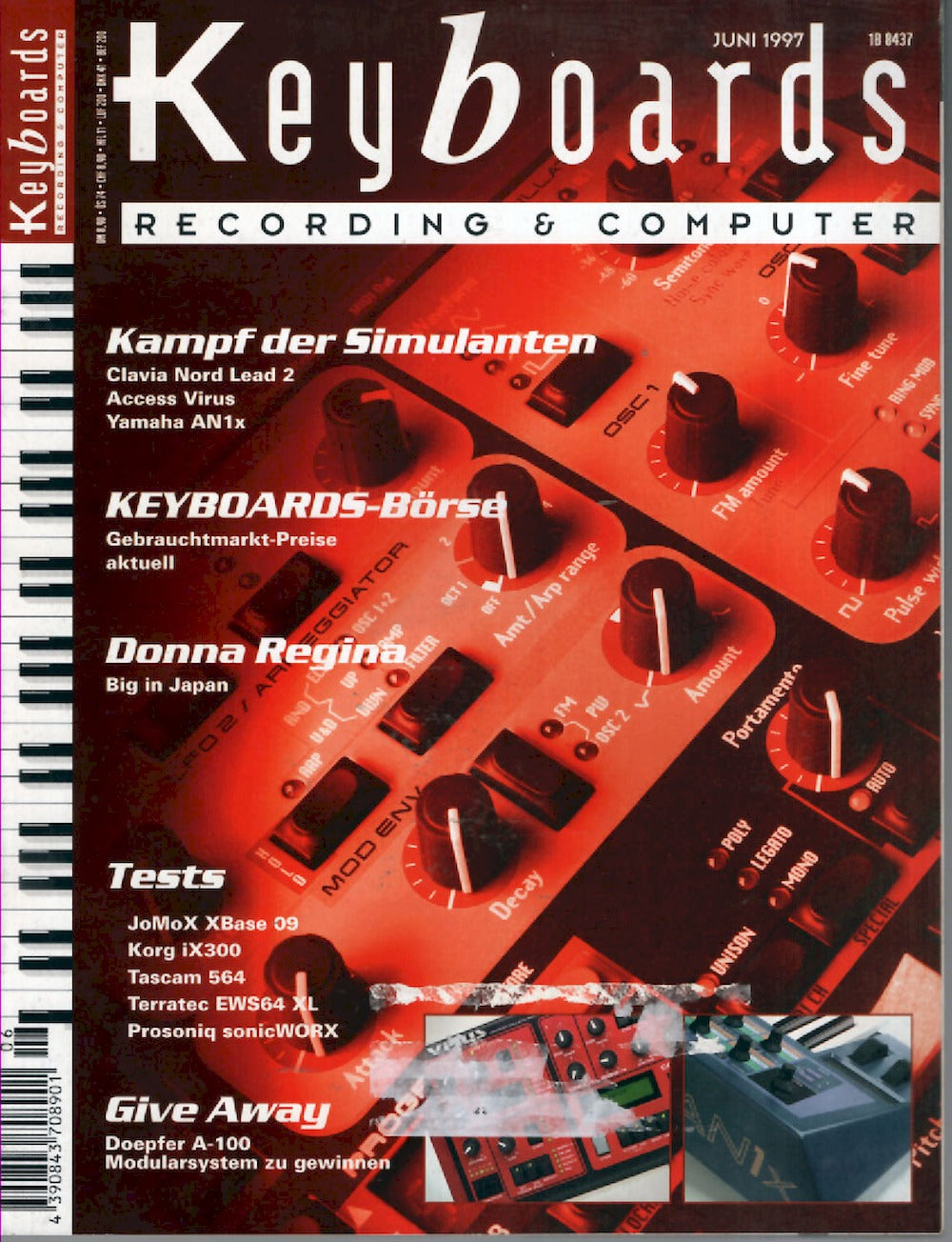 Keyboards Magazin Deutschland 1997-06 Donna Regina