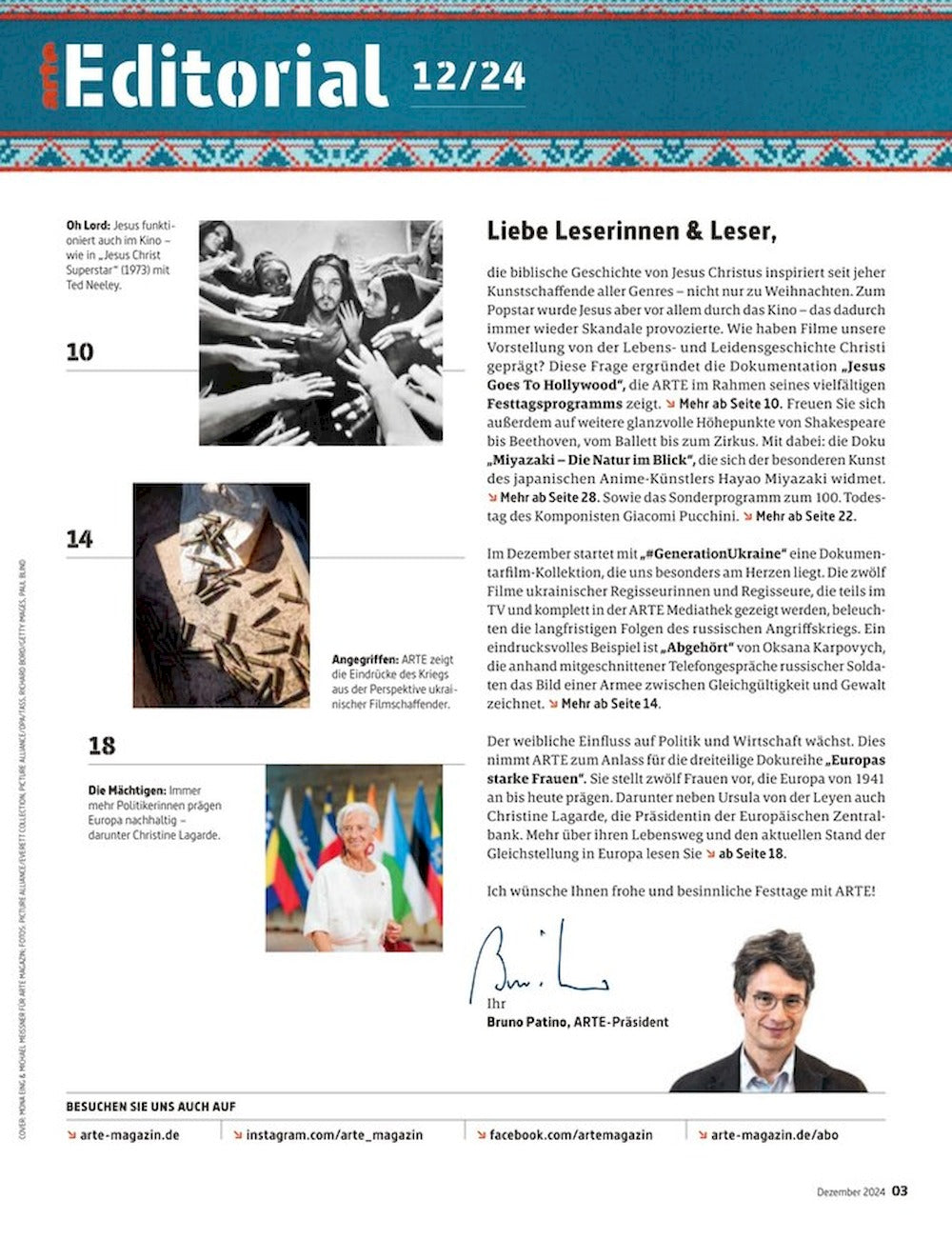 Arte Magazin Deutschland 2024-12 Jesus Christus Hollywood