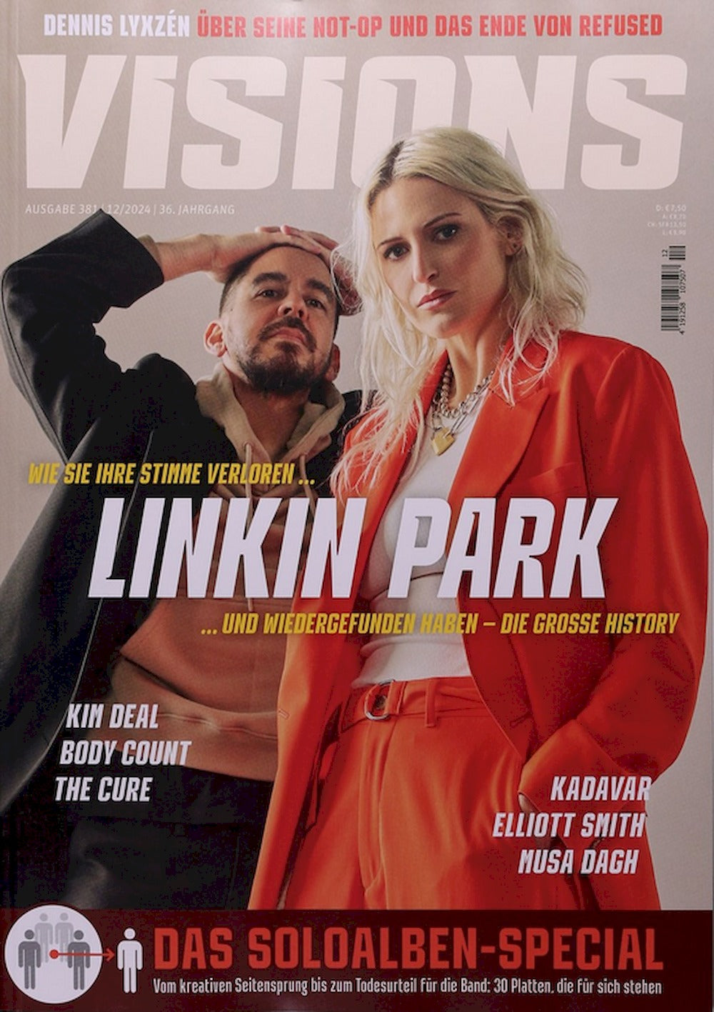 Visions Magazin Deutschland 2024-12 Linkin Park Dennis Lyxzen Body Count Kadavar #381