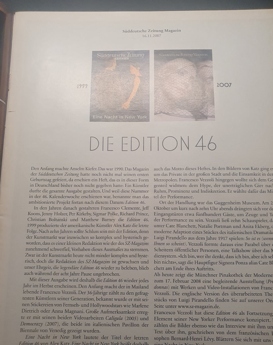 Süddeutsche Zeitung Magazin Deutschland 2007-46 Cate Blanchett Francesco Vezzoli Natalie Portman