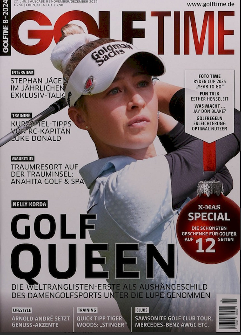 Golf Time Magasin Tyskland 2024-08 Nelly Korda Originalutgåva