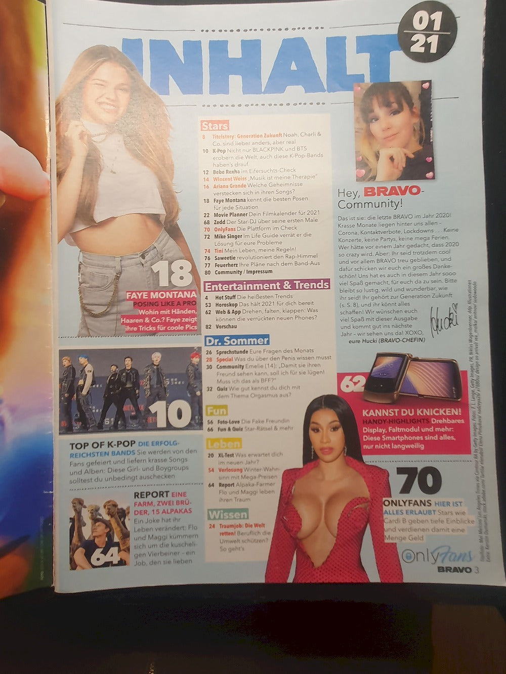 Bravo Magazin Deutschland 2021-01 Noah Beck BTS Capital Bra Shawn Mendez Melanie Martinez + Poster