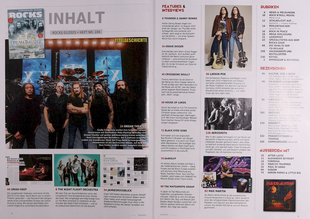 Rocks Magazin Deutschland 2025-01 Dream Theater Larkin Poe Uriah Heep Aerosmith #104