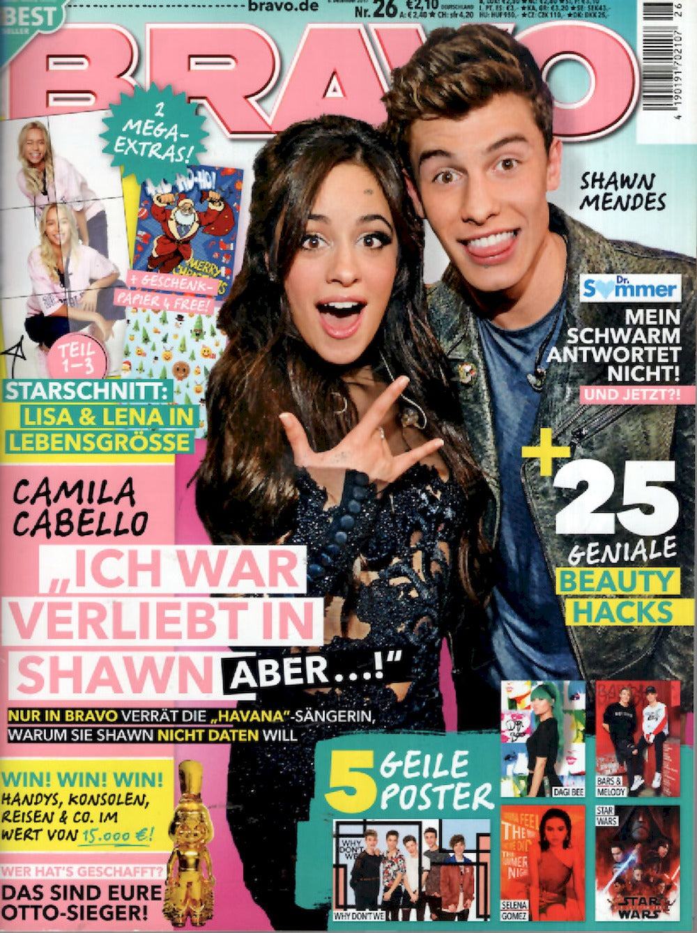 Bravo Magazin Deutschland 2017-26 Camila Cabello Why Don't We Selena Gomez + Poster
