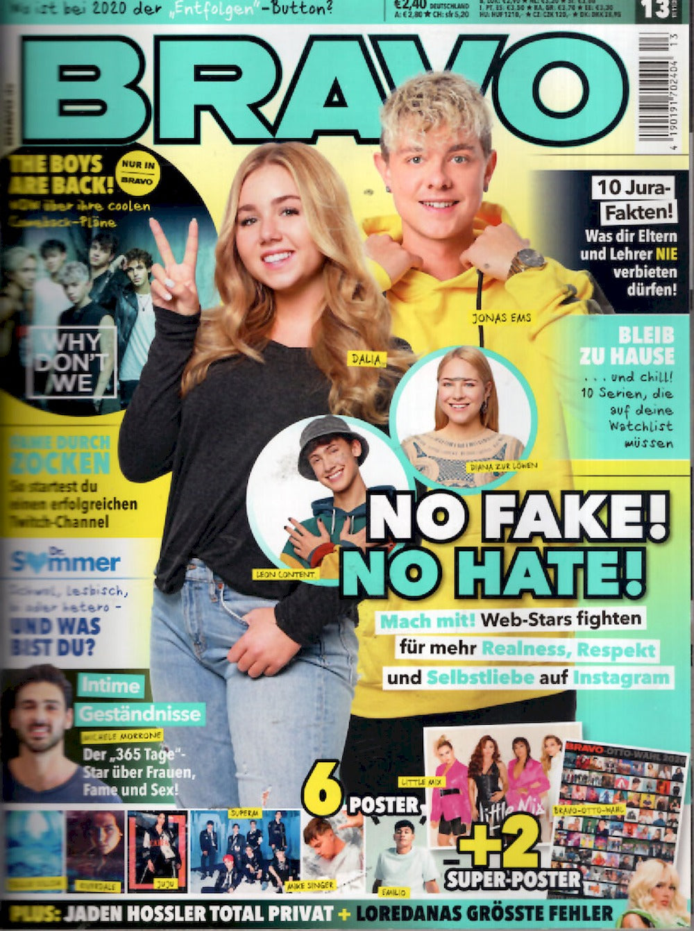 Bravo Magazin Deutschland 2020-13 Dalia Jonas Ems Leon Diana Zur Löwen