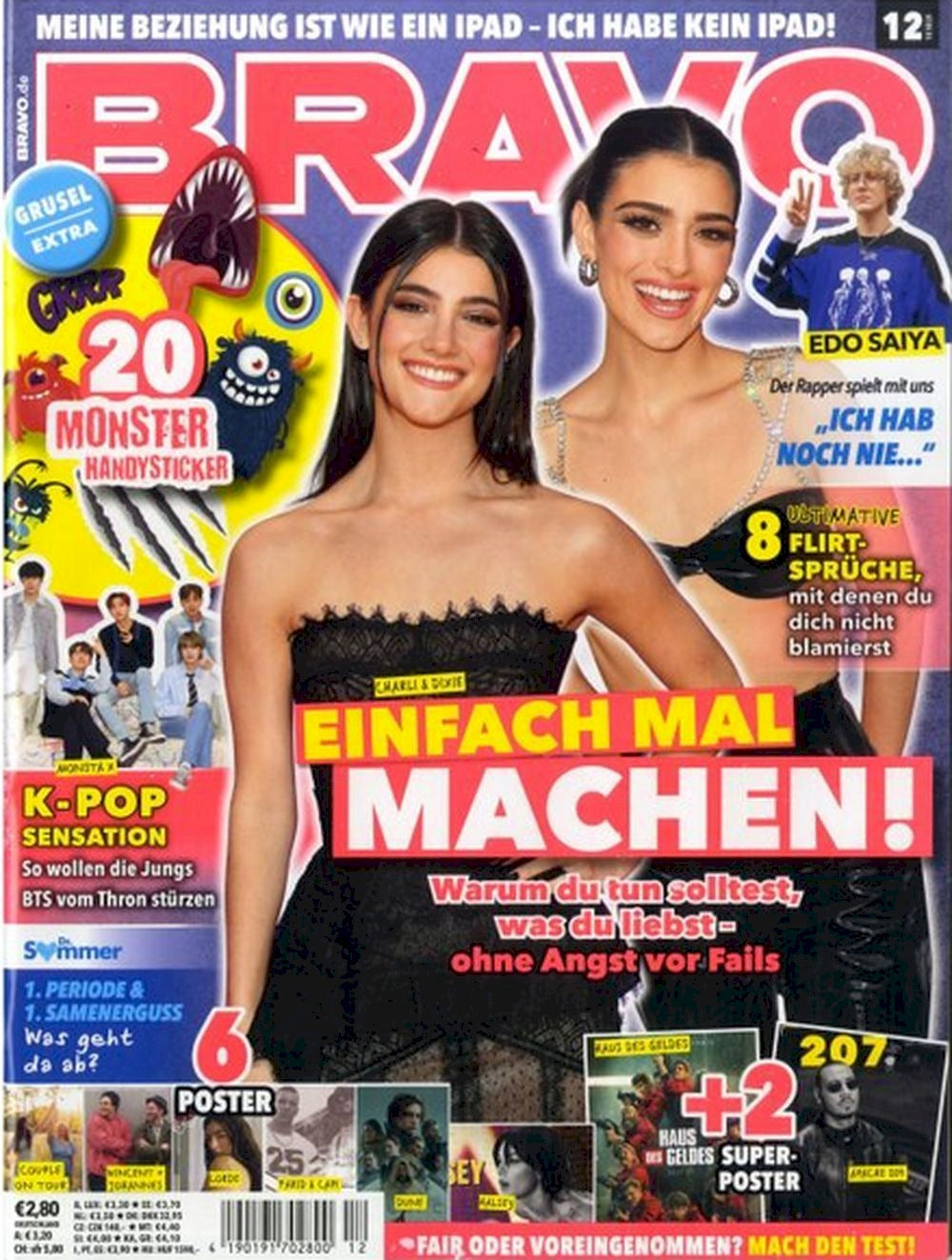 Bravo Magazin Deutschland 2021-12 Charlie Dixie Apache 207 Lordi Halsey + Poster