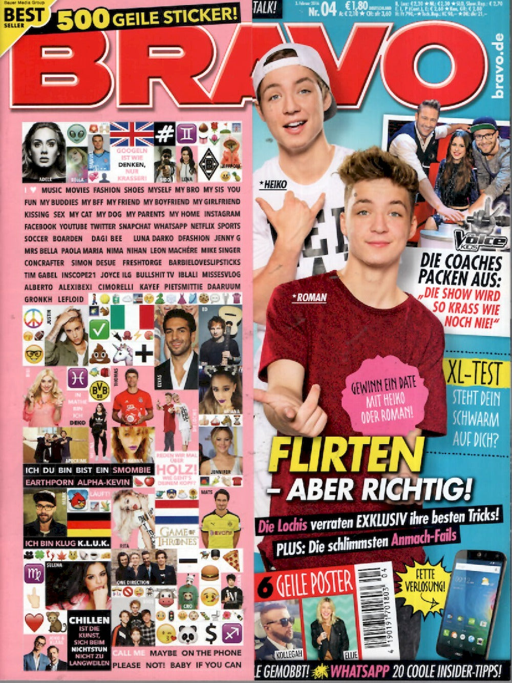 Bravo Magazin Deutschland 2016-04 Lochis The Vamps Kollegah + Poster