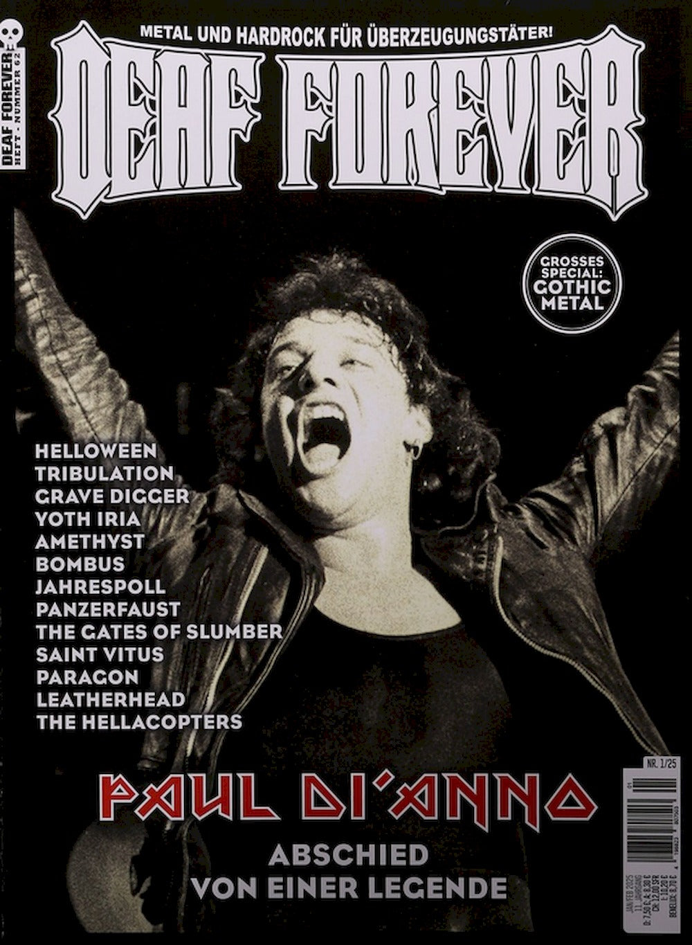 Deaf Forever Magazin Deutschland 2025-01 Paul Di Anno Helloween Grave Digger