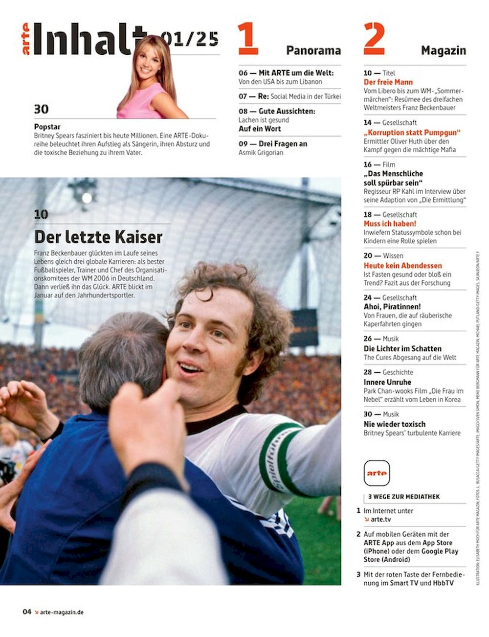 Arte Magazin Deutschland 2025-01 Franz Beckenbauer
