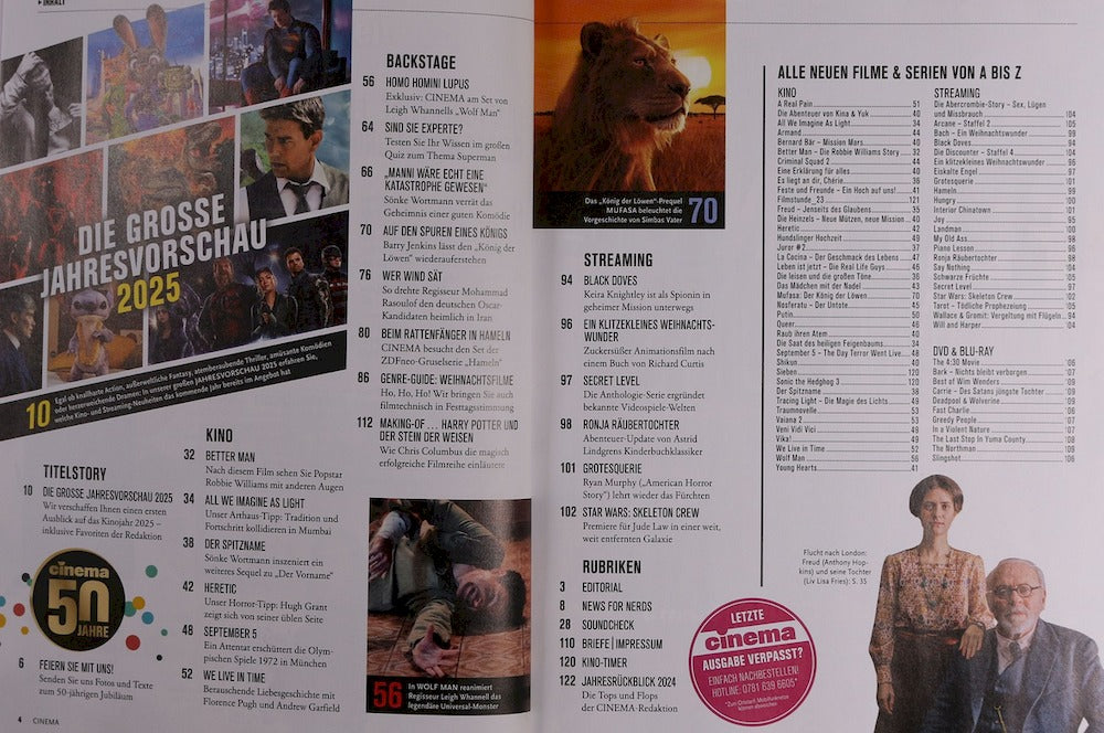 Cinema Magazin Deutschland 2025-01 Avatar Mufasa Heretic