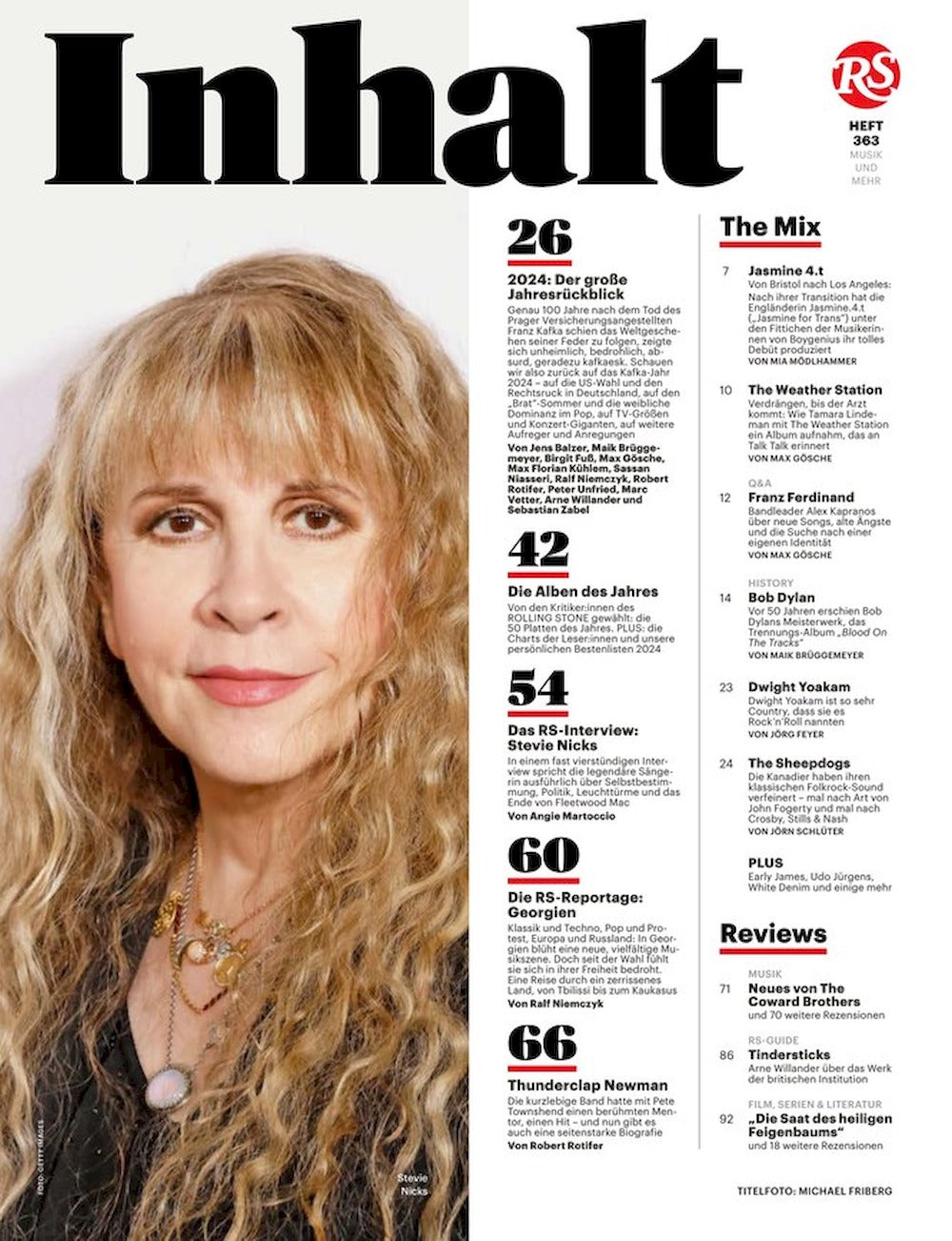Rolling Stone Magazin Deutschland 2025-01 Nick Cave Stevie Nicks Thunderclap Newman