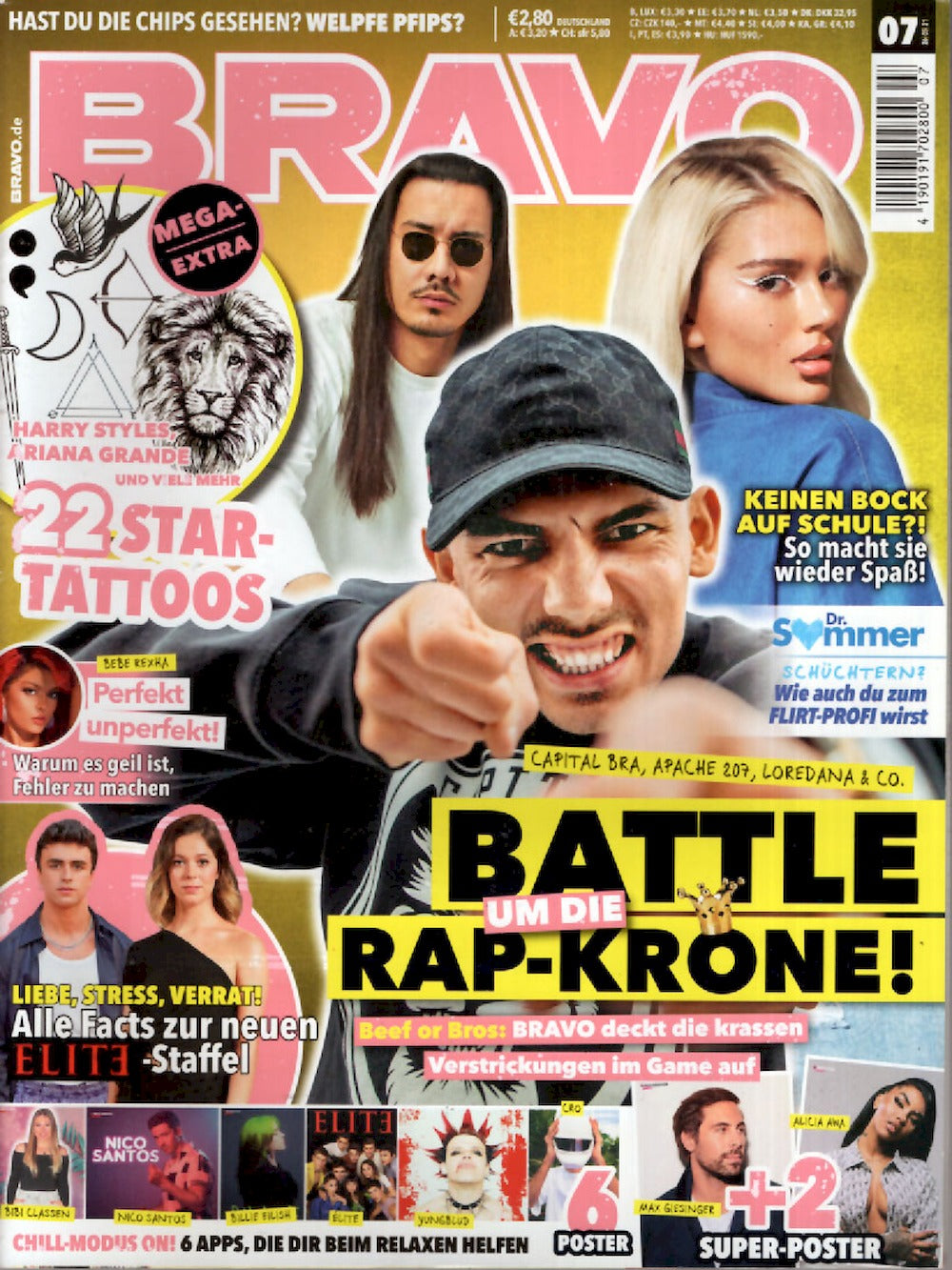 Bravo Magazin Deutschland 2021-07 Capital Bra Alicia Awa Max Giesinger Billie Eilish + Poster