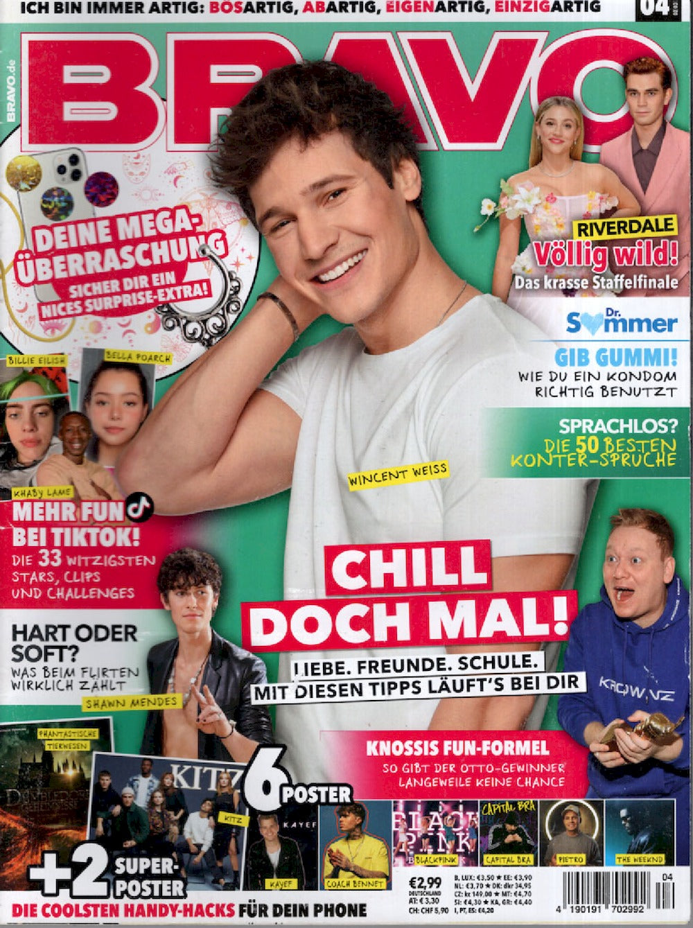 Bravo Magazine Germany 2022-04 Wincent Weiss Blackpink Weeknd Kayef Original Print Issue + Poster