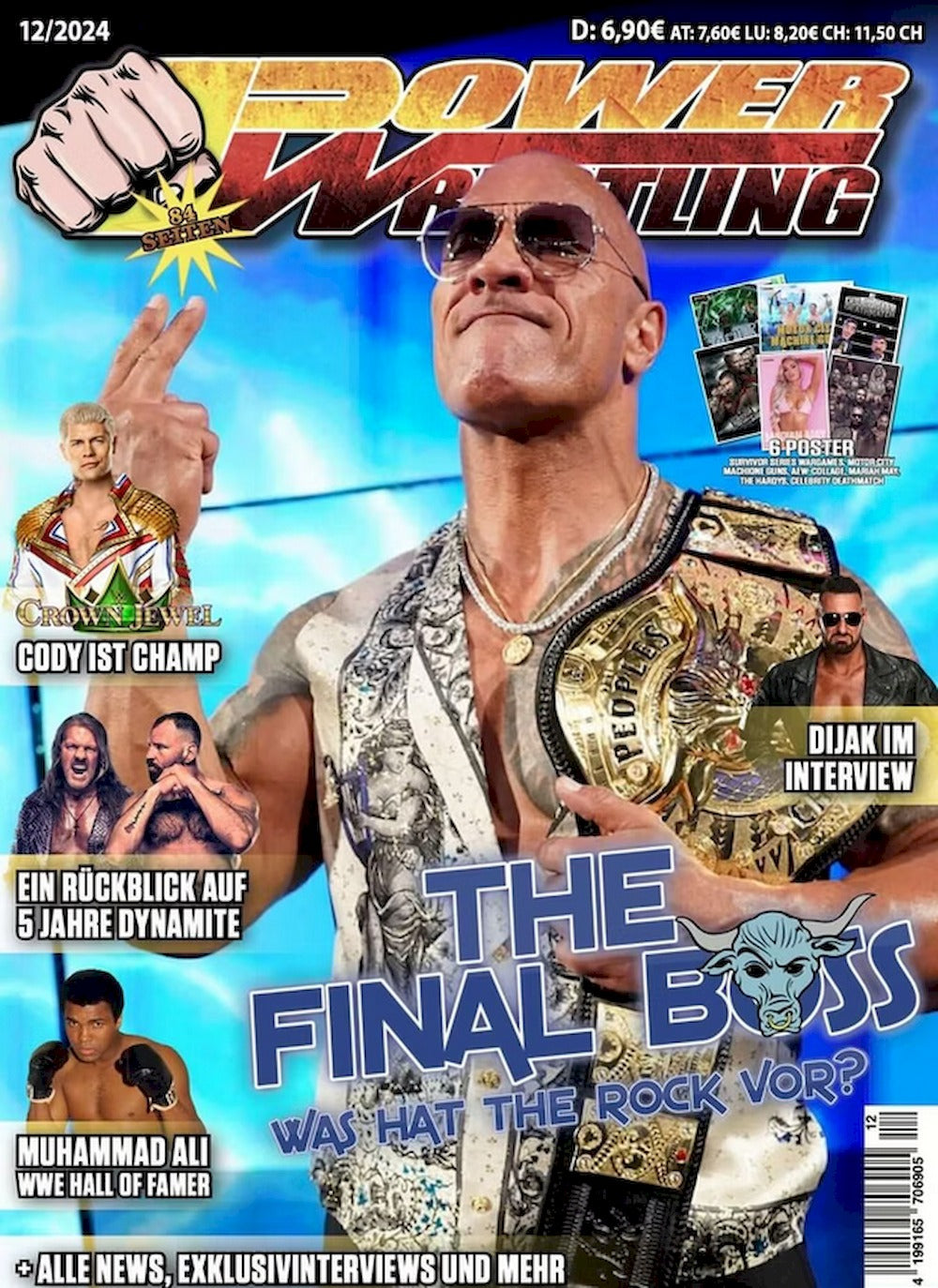 Power Wrestling Magazin Deutschland 2024-12 Dwayne Johnson The Rock Muhammad Ali