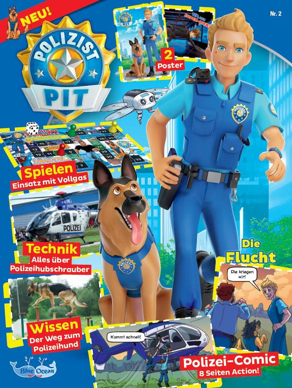 Polizist Pit Magazin Deutschland 2024-02 Pit + Gimmick + Poster