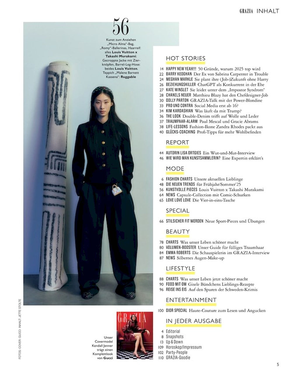 Grazia Magazin Deutschland 2025-02 Kendall Jenner
