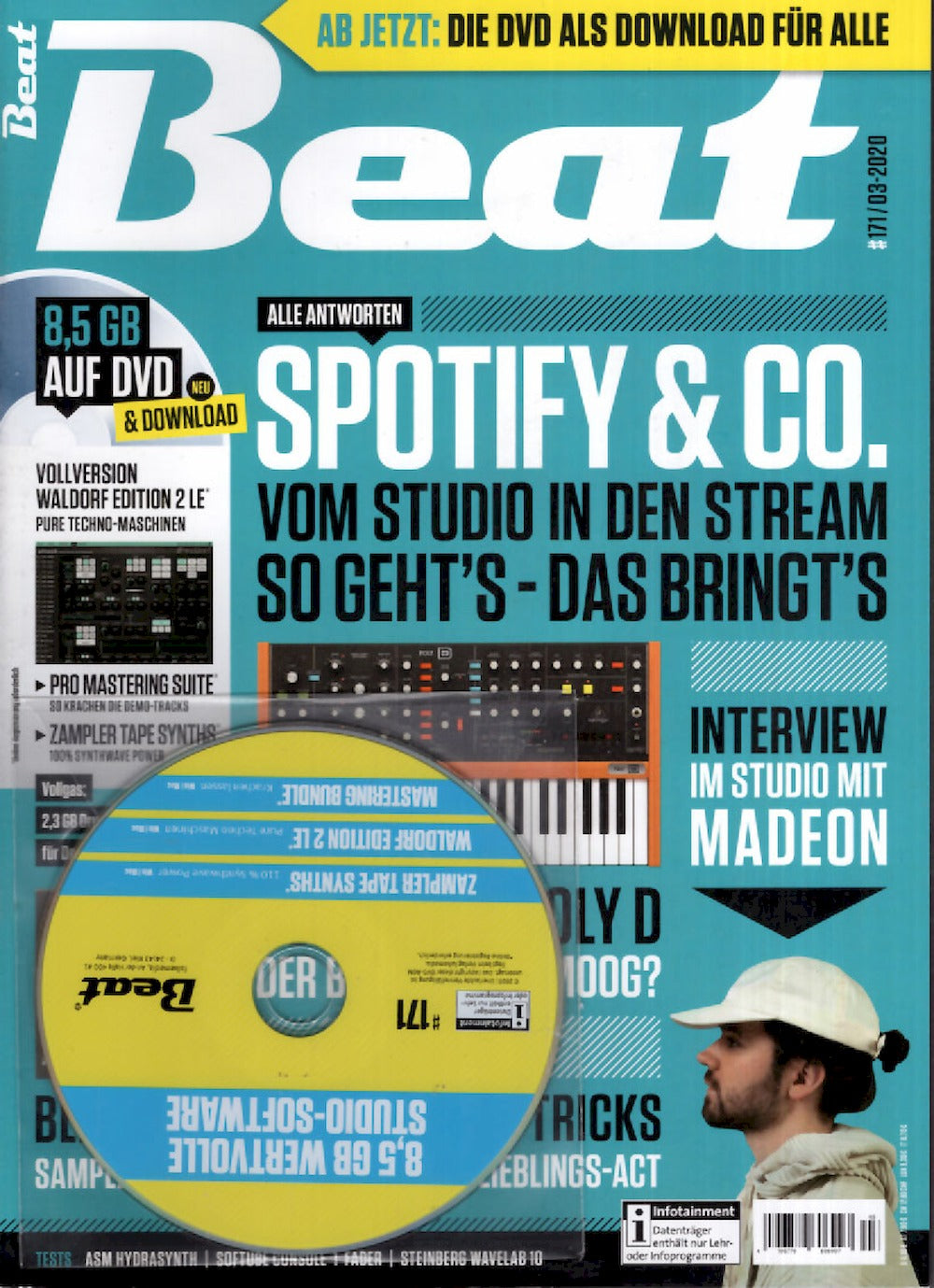 Beat Magazin Deutschland 2020-03 Madeon Tom Jenkinson Fiedel #171 + DVD
