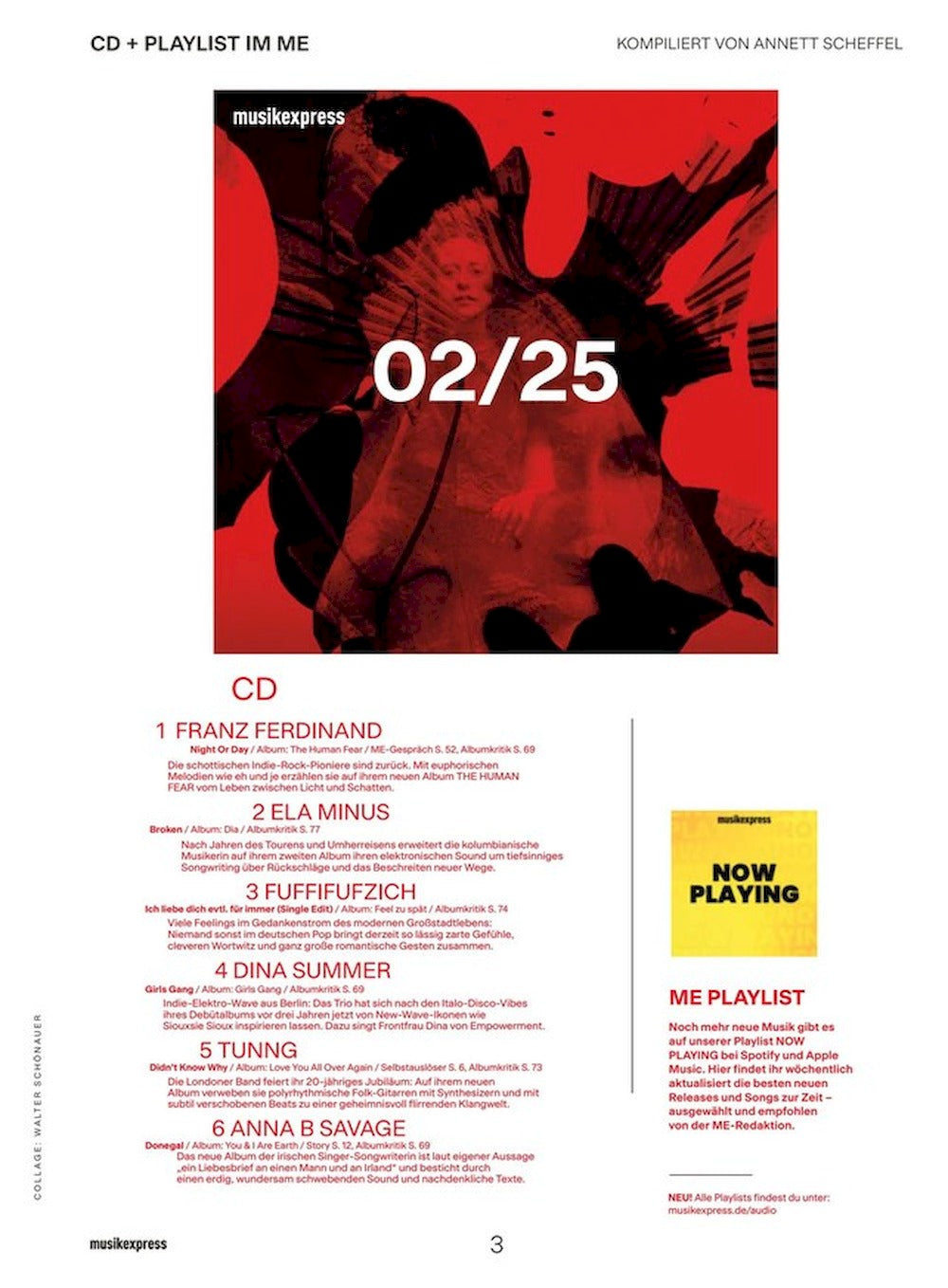 Musikexpress Magazin Deutschland 2025-02 Tocotronic Kendrick Lamar Kayla Shyx Robbie Williams