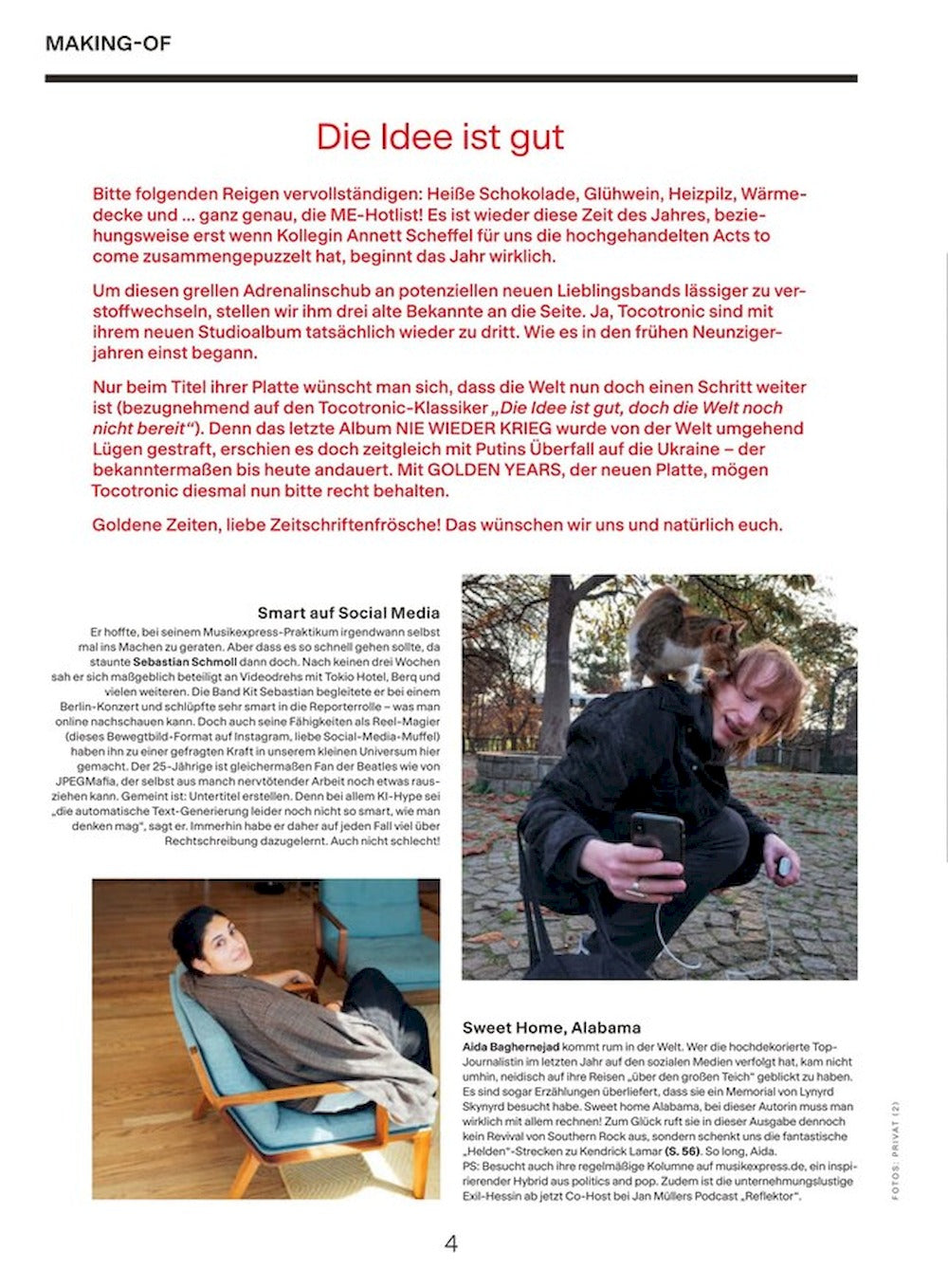 Musikexpress Magazin Deutschland 2025-02 Tocotronic Kendrick Lamar Kayla Shyx Robbie Williams