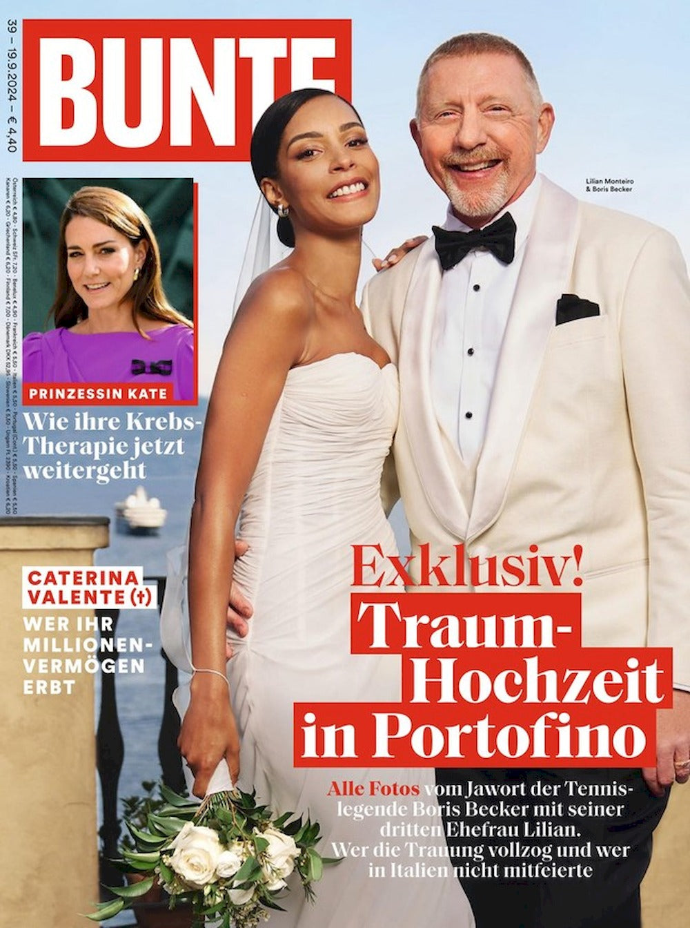 Bunte Rivista Germania 2024-39 – Boris Becker Caterina Valente – Edizione originale