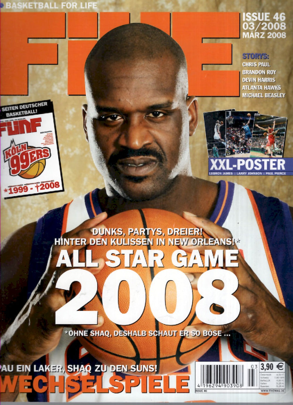Five Magazin Deutschland 2008-03 Shaquille O'Neal Chris Paul Brandon Roy Devin Harris #46