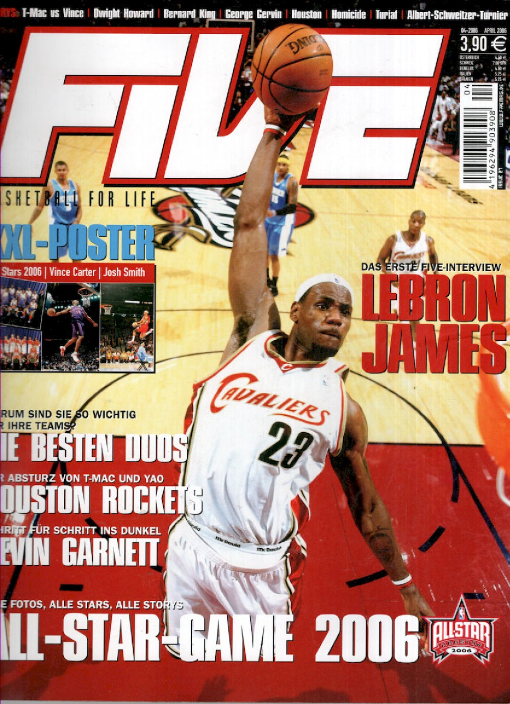 Five Magazin Deutschland 2006-04 Lebron James Houston Rockets Kevin Garnett Dwight Howard