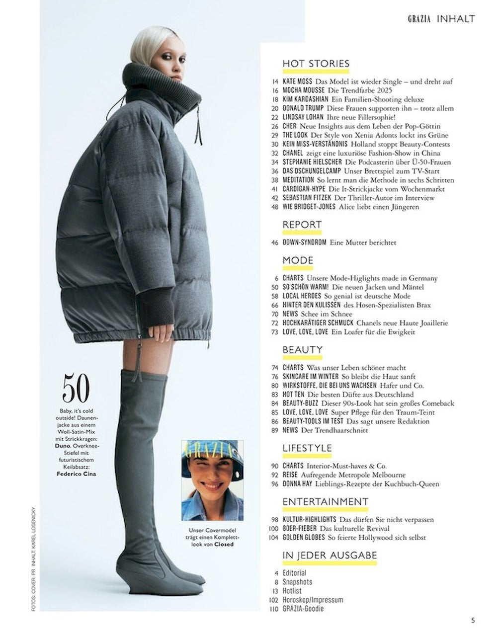 Grazia Magazin Deutschland 2025-03 Kate Moss Kim Kardashian Donald Trump