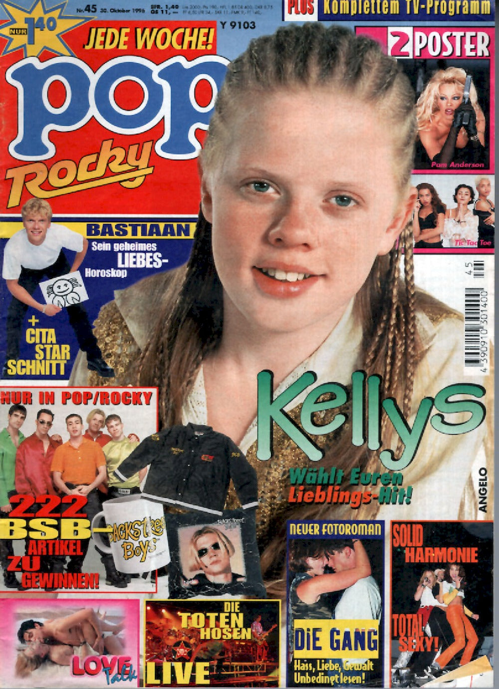 Pop Rocky Magazin Deutschland 1996-45 Angelo Kelly Pamela Anderson + Poster