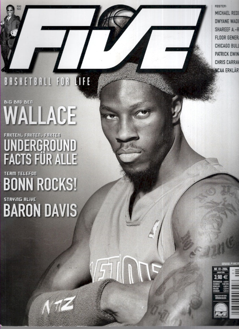 Five Magazin Deutschland 2004-01 Ben Wallace Bonin Baron Davis Michael Redd