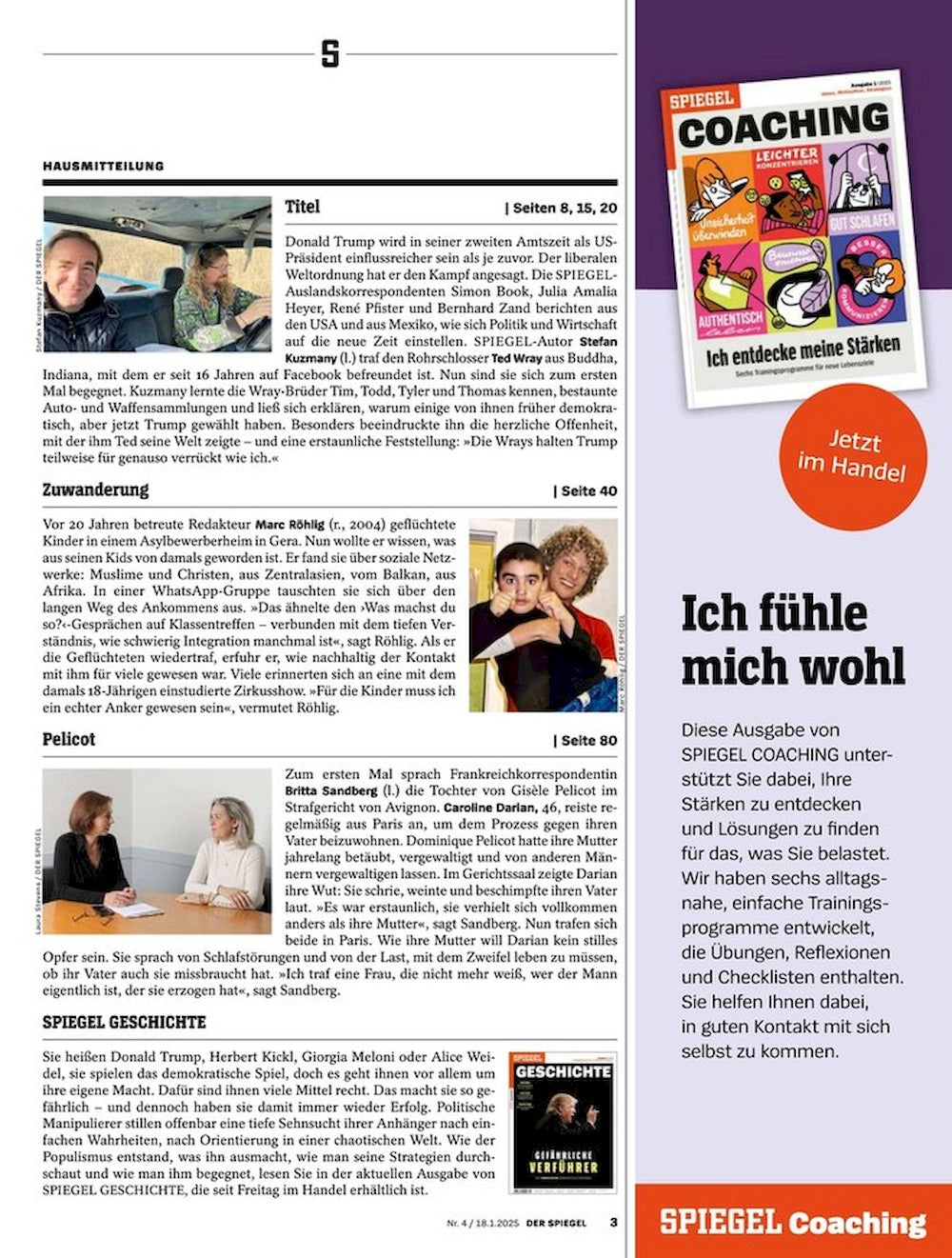 Der Spiegel Rivista Germania 2025-04 Donald Trump Imperator