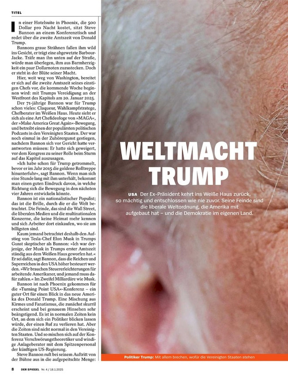 Der Spiegel Rivista Germania 2025-04 Donald Trump Imperator
