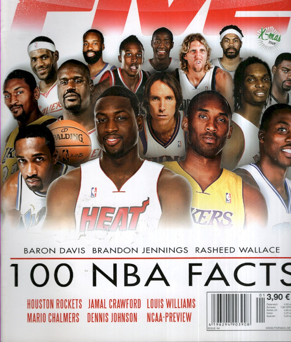 Five Magazin Deutschland 2010-01 Kobe Bryant Baron Davis Brandon Jennings Rasheed Wallace #64
