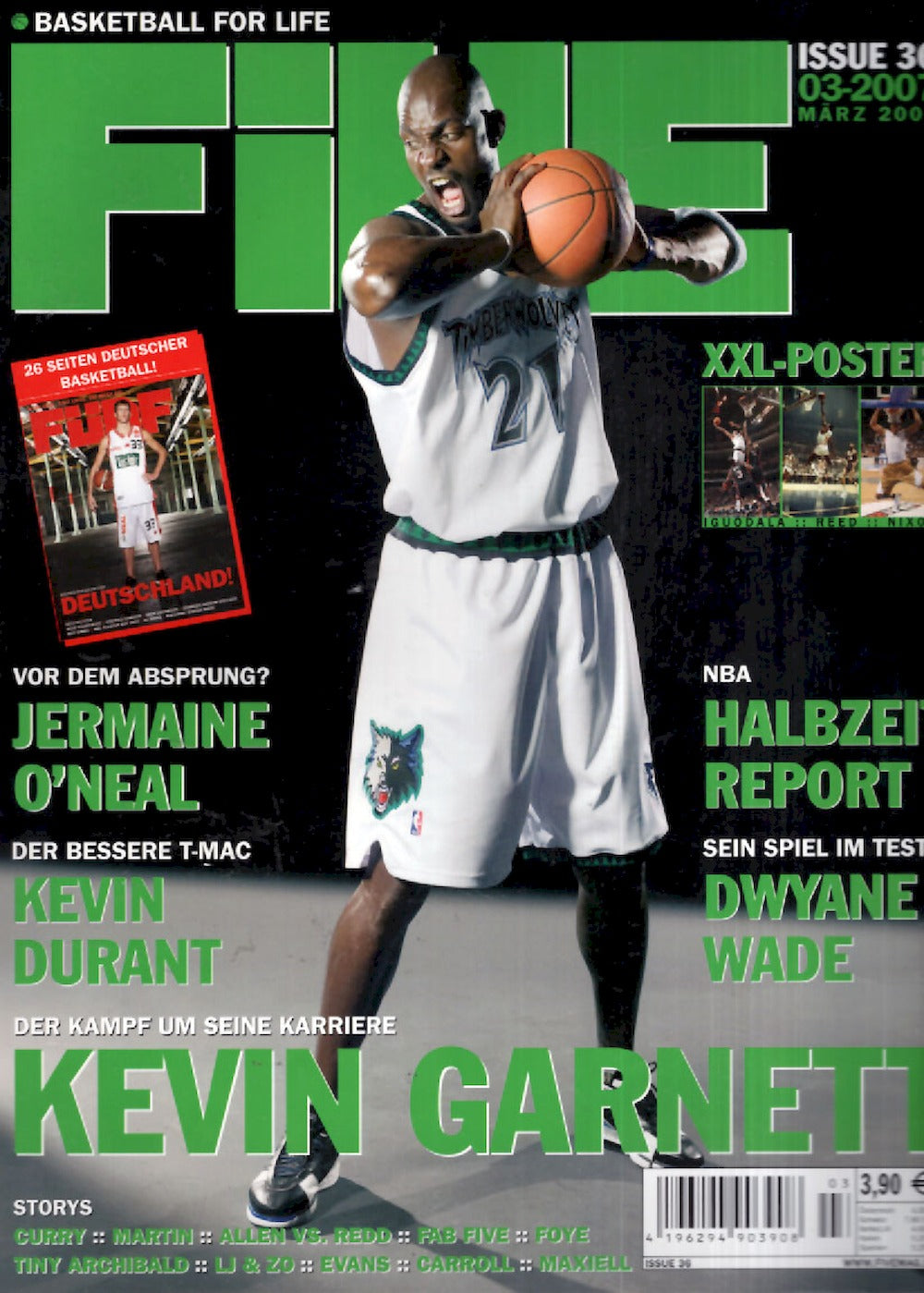 Five Magazin Deutschland 2007-03 Kevin Garnett Jermaine O'Neal Kevin Durant Dwayne Wade #36