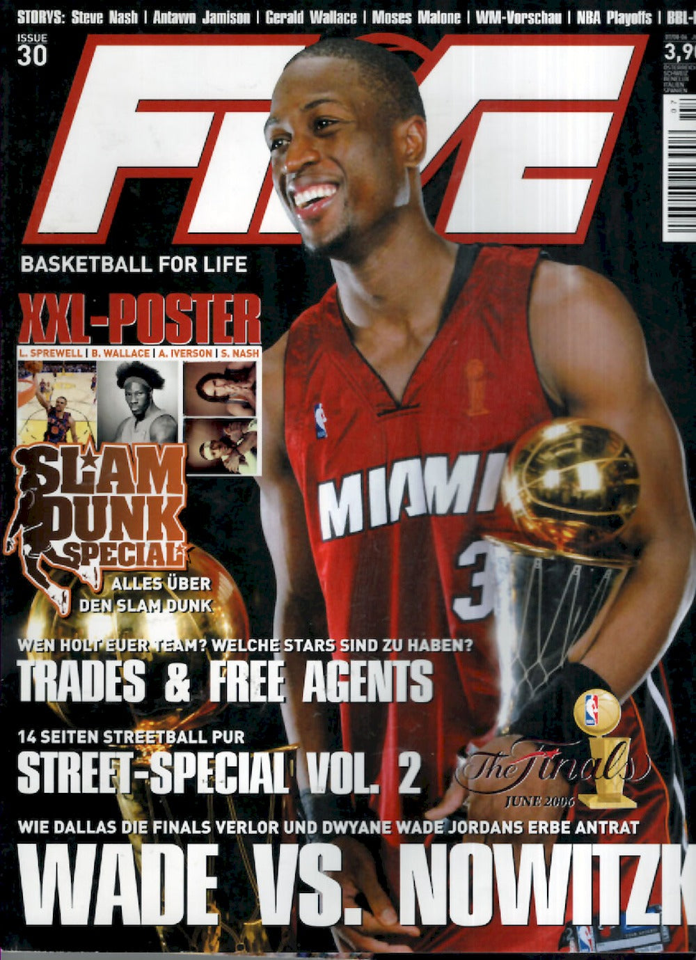 Five Magazin Deutschland 2006-07 Dwyane Wade Sprewell Wallace Iverson Nash #30 + Poster