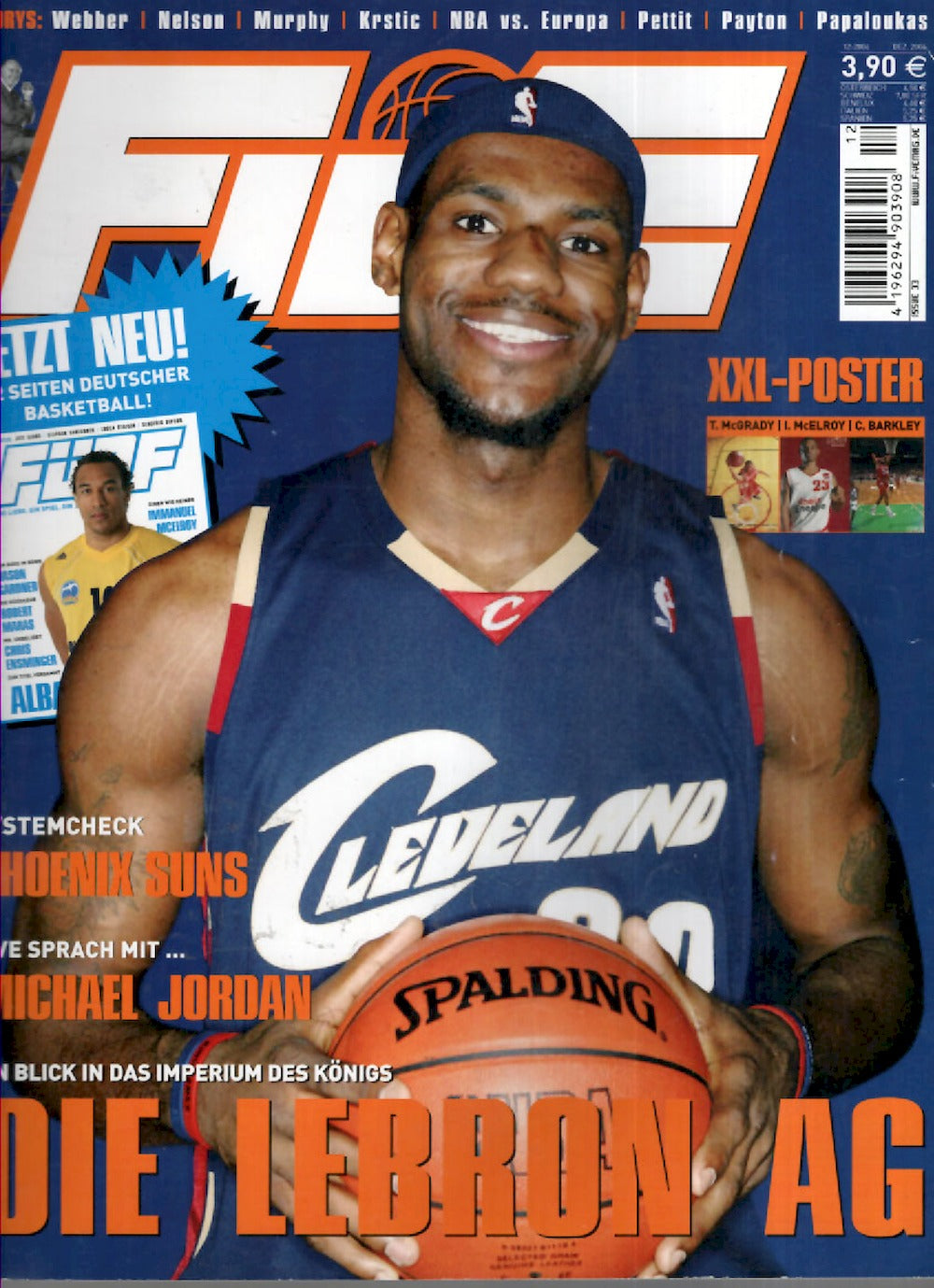 Five Magazin Deutschland 2006-12 Lebron James McGrady McElroy Barkley + Poster