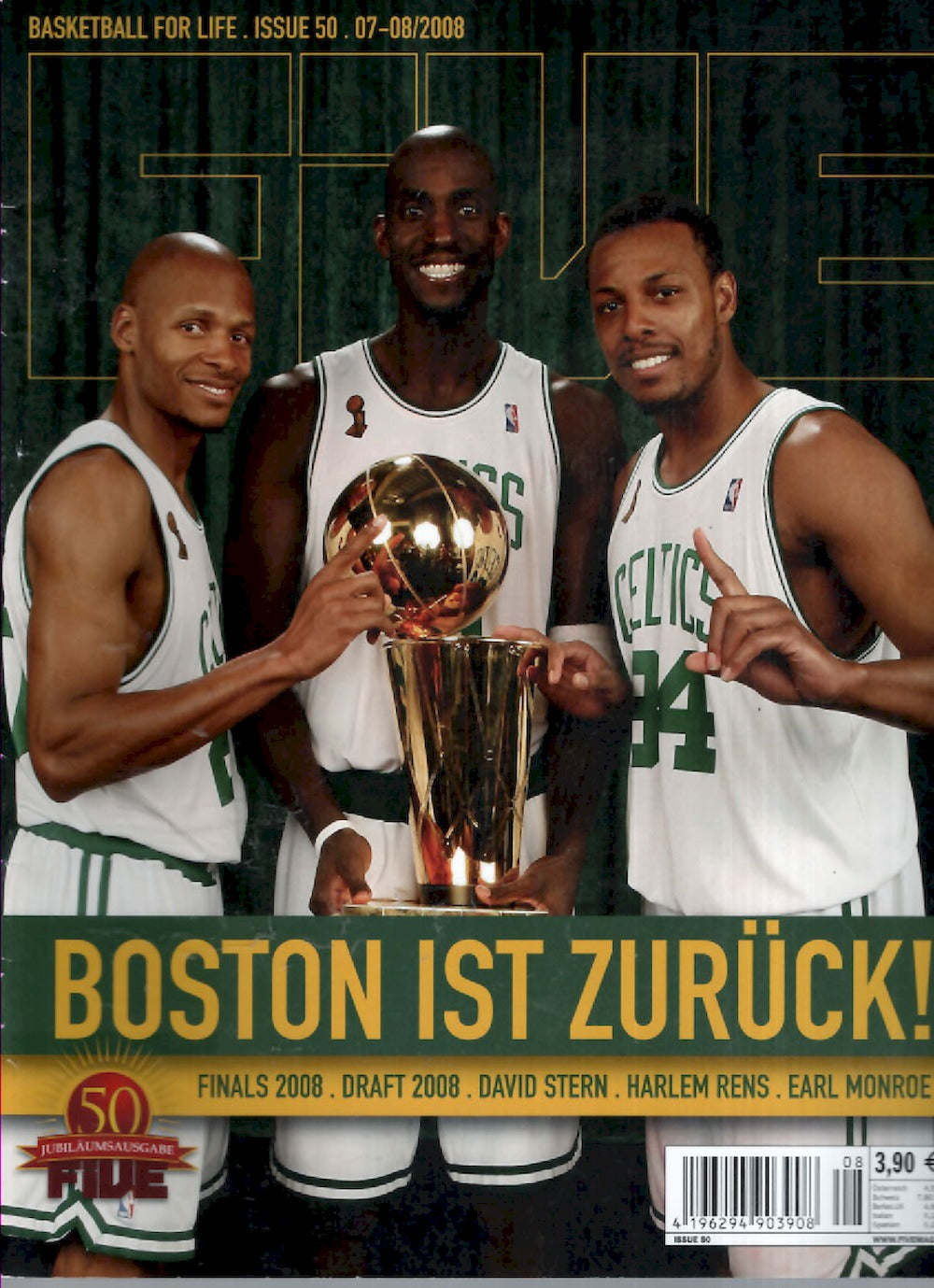 Five Magazin Deutschland 2008-07+08 Paul Pierce David Stern Earl Monroe #50