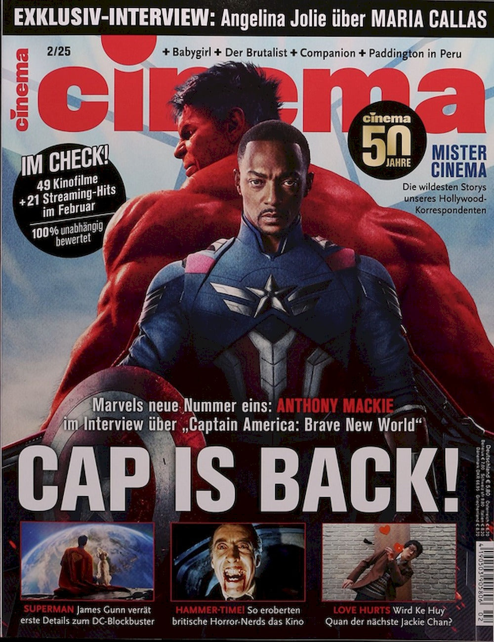 Cinema Magazine Germany 2025-02 Anthony Mackie Captain America Ke Huy Quan