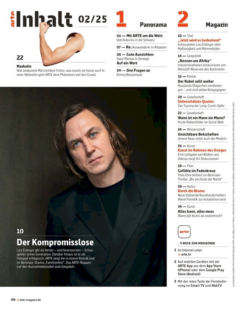 Arte Rivista Germania 2025-02 Lars Eidinger